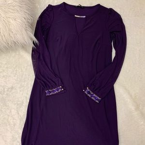 Purple chiffon dress